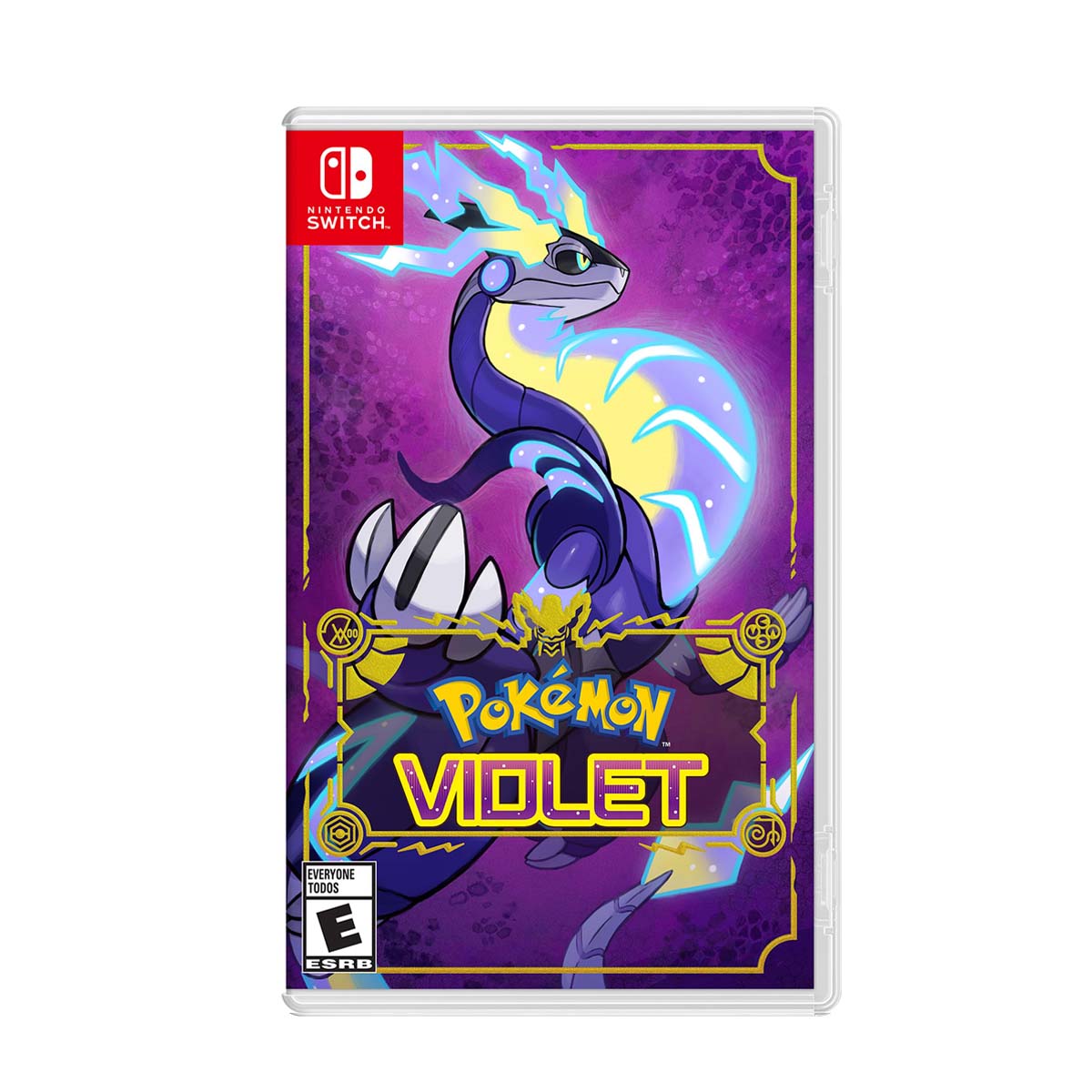 Cover art for Pokémon Violet – Nintendo Switch Edition, featuring Armarage, a legendary Pokémon, with a vibrant purple background.