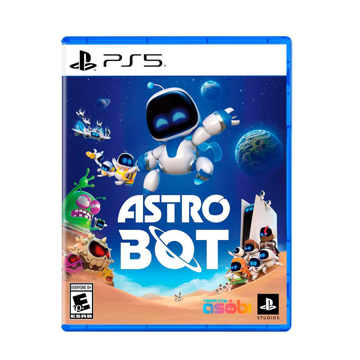 Cover art for ASTRO's Playroom – PlayStation 5 Edition, featuring ASTRO the robot exploring a whimsical space-themed world.