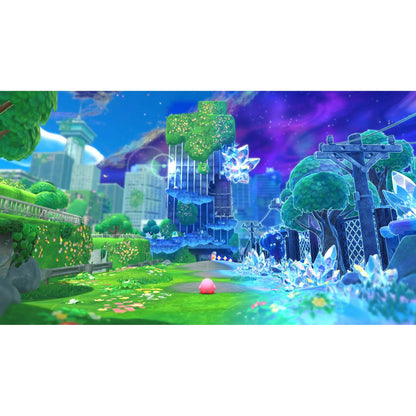 In-game screenshot from Kirby 3D Platforming Adventure – Nintendo Switch 2 Edition, displaying Kirby navigating through a colorful, 3D platforming stage.