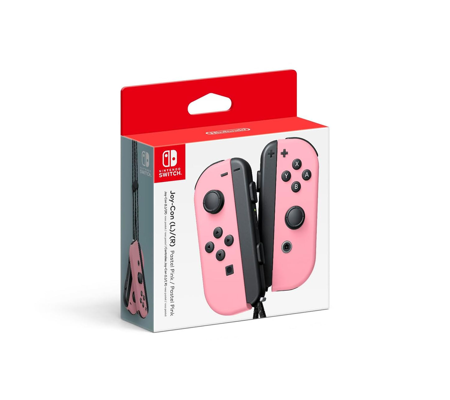Cover art for Nintendo Joy-Con (L/R) – Pink Set, featuring a pair of pink Joy-Cons with wrist straps.