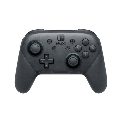 Close-up view of the Nintendo Switch Pro Controller – Gray Edition, highlighting its ergonomic design and buttons.