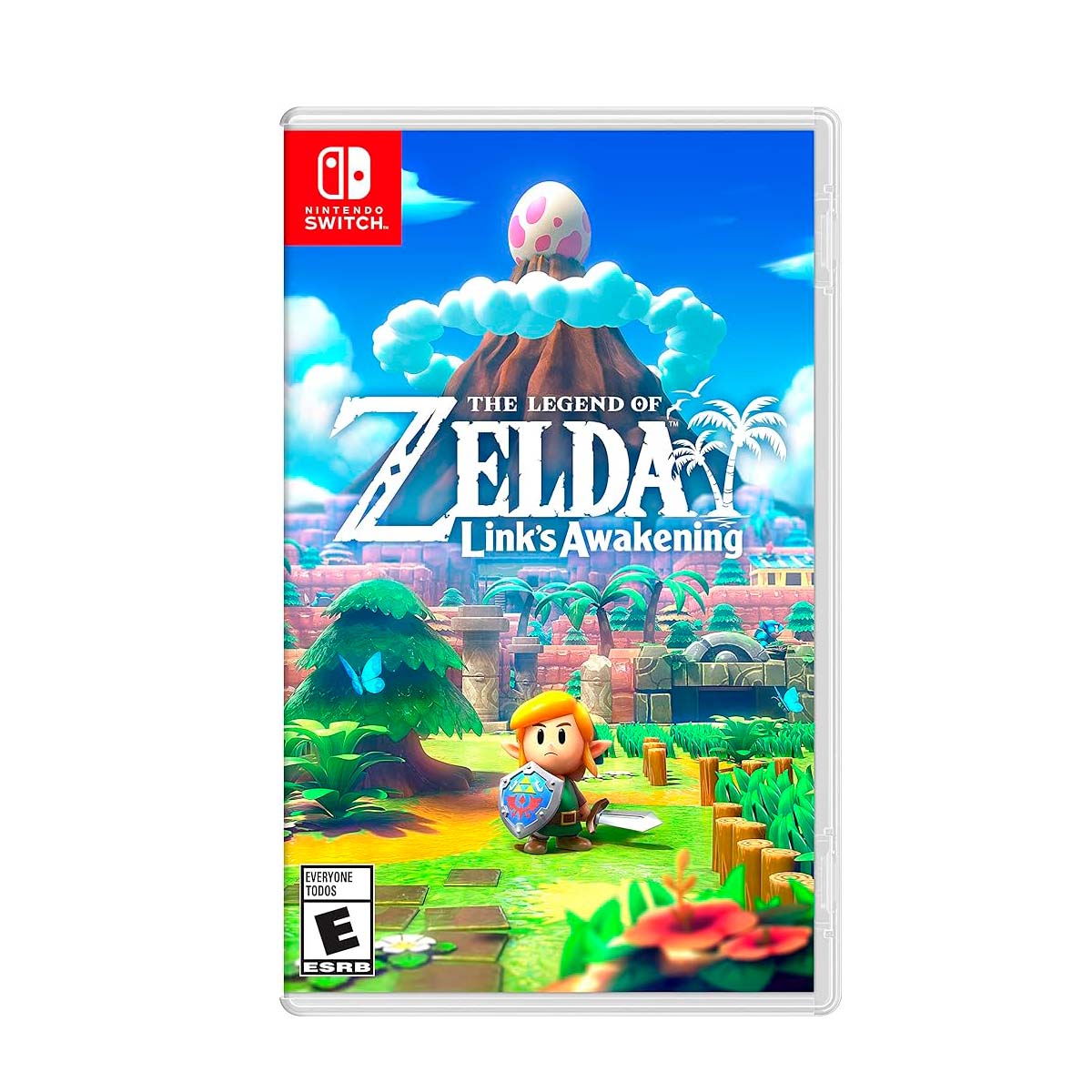 Cover art for The Legend of Zelda: Link's Awakening – Nintendo Switch Edition, featuring Link exploring a vibrant island landscape.