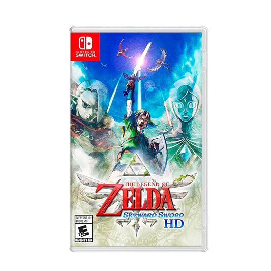 Cover art for The Legend of Zelda: Skyward Sword HD – Nintendo Switch Edition, featuring Link soaring through the sky with a sword.